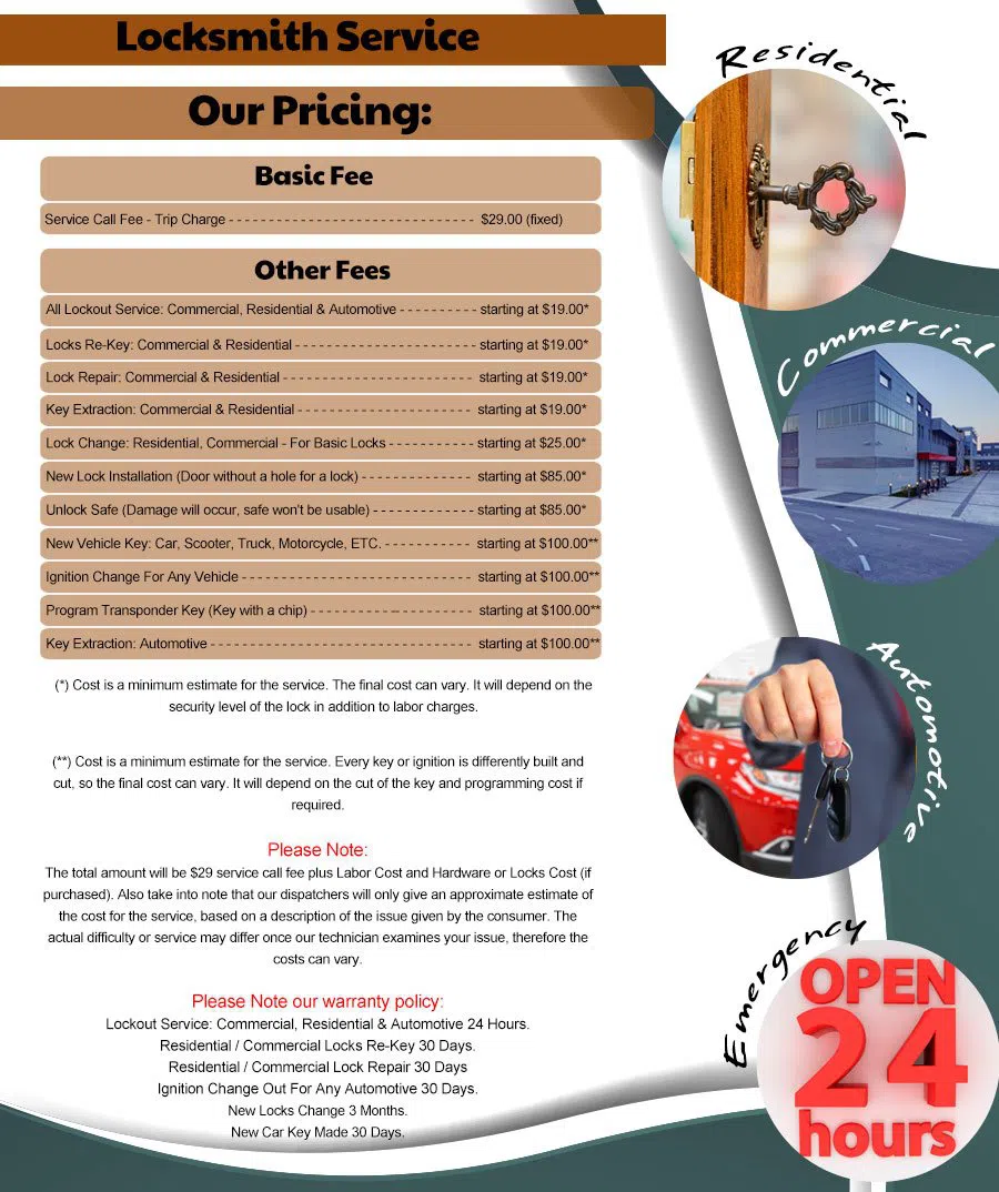 Interstate Locksmith Shop Sparrows Point, MD 410-697-2078 - pricing